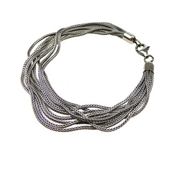 Armbånd & halskæde - 9 rk.Rævekæde - Letoxyderet 17cm, från San - Links of Joy