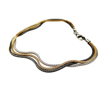 Armbånd & halskæde - 3 rk.Rævekæde - 3 farvet 16cm, från San - Links of Joy