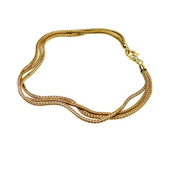 Armbånd & halskæde - 3 rk.Rævekæde - Forgyldt 16cm, från San - Links of Joy