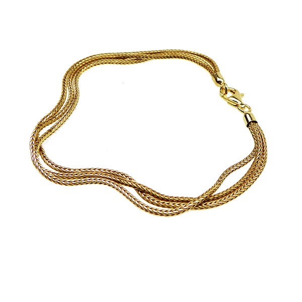 Armbånd & halskæde - 3 rk.Rævekæde - Forgyldt 17cm, från San - Links of Joy