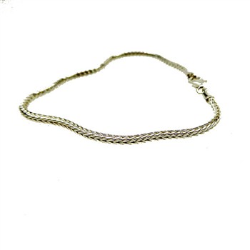 2,1mm Rævekæde i Blank Armbånd & Halskæde 16cm, från San - Links of Joy