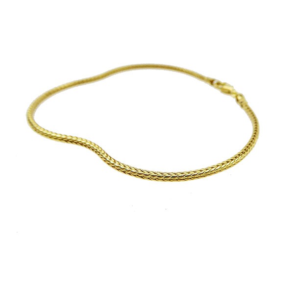 2,1mm Rævekæde i Forgyldt Sterlingsølv Armbånd & Halskæde 40cm, från San - Links of Joy