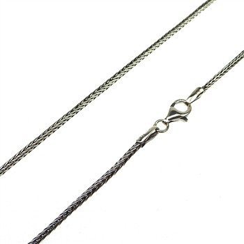 1,8mm Rævekæde i Let Oxyderet Sterlingsølv Armbånd & Halskæde Letoxyderet 16cm, från San - Links of Joy