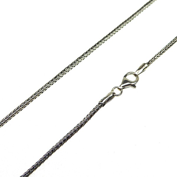 1,8mm Rævekæde i Let Oxyderet Sterlingsølv Armbånd & Halskæde Letoxyderet 45cm, från San - Links of Joy