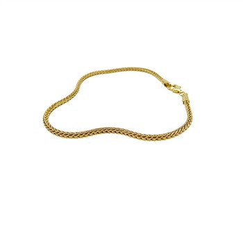 1,8mm Rævekæde i Forgyldt Sterlingsølv Armbånd & Halskæde 16cm, från San - Links of Joy