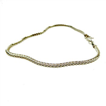 2,8mm Rævekæde i Blank Sterlingsølv Armbånd & Halskæde 17cm, från San - Links of Joy