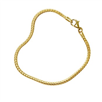 2,8mm Rævekæde i Forgyldt Sterlingsølv Armbånd & Halskæde 17cm, från San - Links of Joy