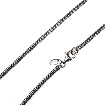 3,2mm Rævekæde i Let Oxyderet Sterlingsølv Armbånd & Halskædefor Letoxyderet 18cm, från San - Links of Joy