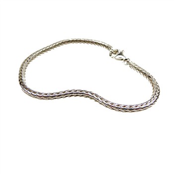 3,2mm Rævekæde i Blank Sterlingsølv Armbånd & Halskæde 18cm, från San - Links of Joy