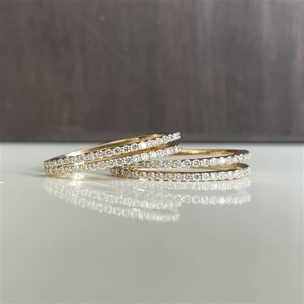 Creol knæk 14 kt. ELEGANCE dobbelt 0,60 ct. WSI, från L&G