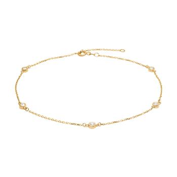 8kt. guldankelkæde m/cz, från Siersbøl