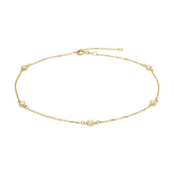 8kt. guldankelkæde m/cz, från Siersbøl