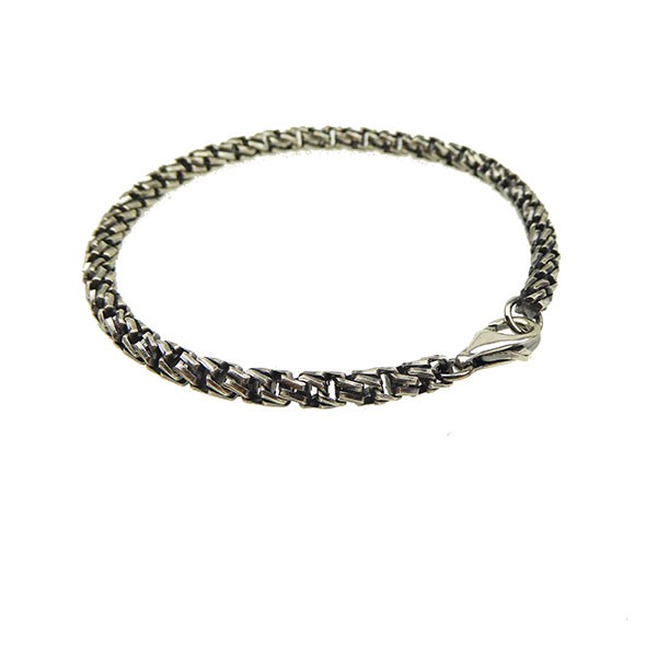 Armbånd & Halskæde i Let oxyderet Sterlingsølv 4,7mm 21cm, från San - Links of Joy