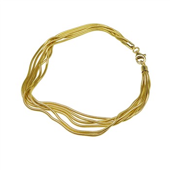 Armbånd & halskæde - 6 rk.Slange/Forgyldt 16cm, från San - Links of Joy