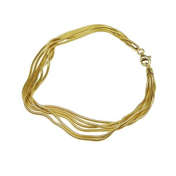 Armbånd & halskæde - 6 rk.Slange/Forgyldt 16cm, från San - Links of Joy