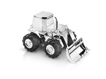 Sparebøsse  traktor, sølvfarvet, från Noa Kids