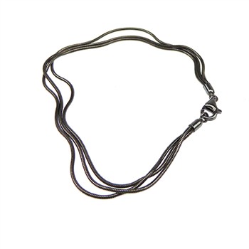 Armbånd & halskæde - 3 rk. Slange - Oxyderet 16cm, från San - Links of Joy