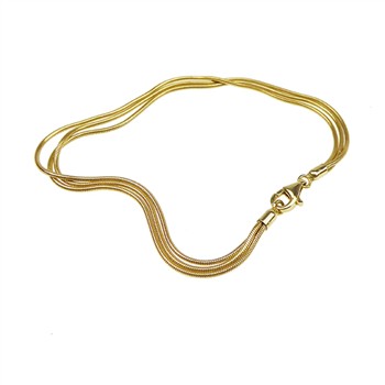 Armbånd & halskæde - 3 rk.Slange/Forgyldt 16cm, från San - Links of Joy