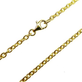 Armbånd & halskæde - Ankerkæde/Forgyldt 0,6mm 100cm, från San - Links of Joy