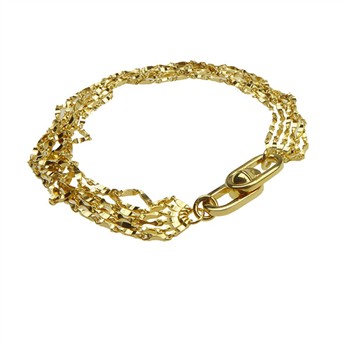 Armbånd & halskæde - Forgyldt m.Magnetlås 17cm, från San - Links of Joy