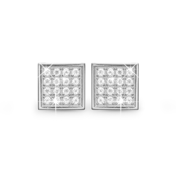 Square Balance Clips - Øreclips - Sølv, från Christina Jewelry & Watches