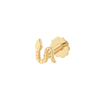 Guld labret piercing, från Støvring Design