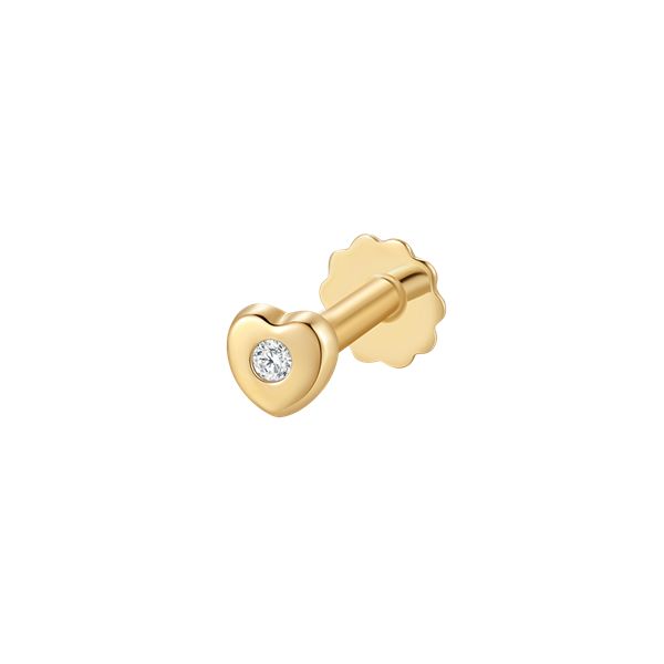 Guld labret piercing, från Støvring Design