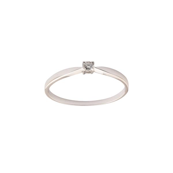 Ring 14 karat hvidguld KAYA Brillant(4-greb), från L&G