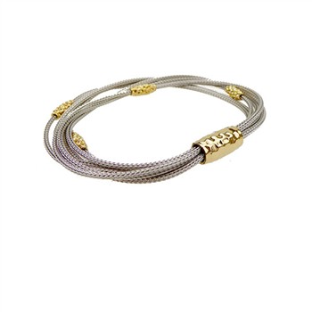 Armbånd & halskæde - Rhodineret & Forgyldt 17cm, från San - Links of Joy