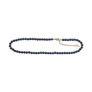 Blå spong quartz 6mm - carabinlås 40+5cm, från Heinzendorff