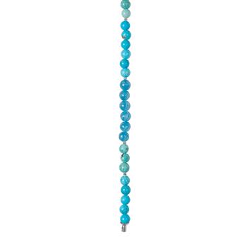 Blå spong quartz, Howlite, hematit  6mm system-kæde, från Heinzendorff
