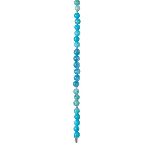 Blå spong quartz, Howlite, hematit  6mm system-kæde, från Heinzendorff