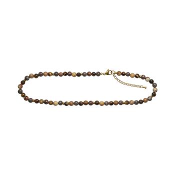 Tiger øje, jasper, hematit 6mm - carabinlås 40+5cm, från Heinzendorff