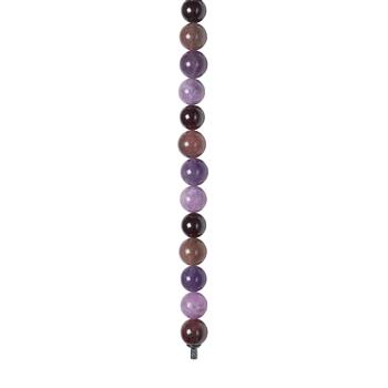 Amethyst, cherry quartz,  spong quartz, granat 12mm system-kæde, från Heinzendorff