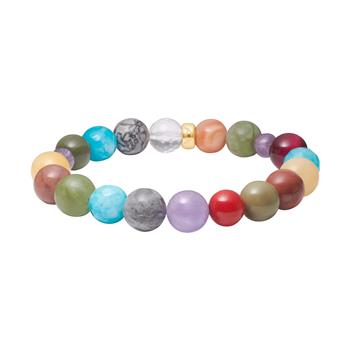 Bjerg quartz, jasper, ametyst, tiger øje, jade armbånd, från Heinzendorff