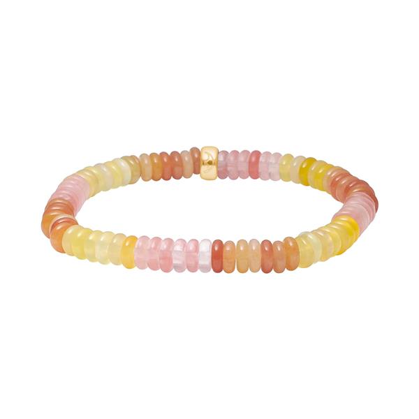 Agat, cherry quartz, aventurin armbånd, från Heinzendorff