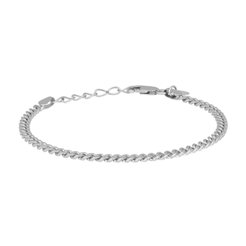 Rhd. sølv armbånd PANZER52 3mm, från Nordahl