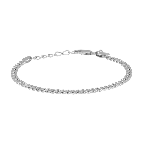Rhd. sølv armbånd PANZER52 3mm, från Nordahl
