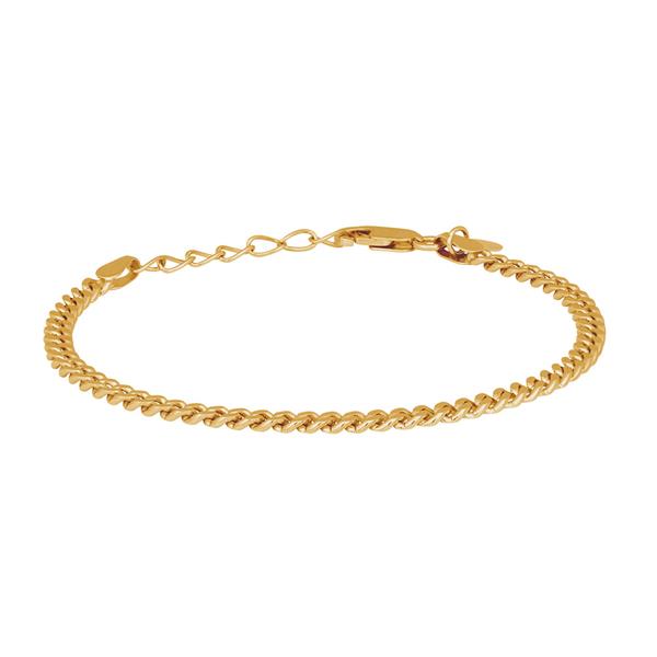 Forgyldt sølv armbånd PANZER52 3mm, från Nordahl