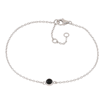 Rhd. sølv armbånd SWEETS52 black onyx 4,5mm, från Nordahl