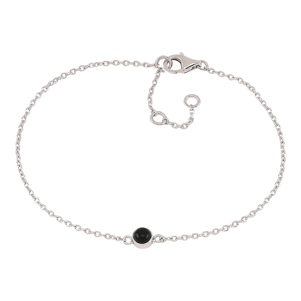 Rhd. sølv armbånd SWEETS52 black onyx 4,5mm, från Nordahl