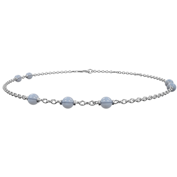 Rhd. sølv armbånd SWEETS52 blue chalcedon 7, från Nordahl