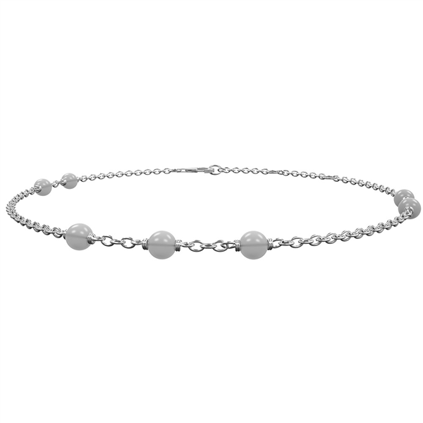 Rhd. sølv armbånd SWEETS52  grey moon stone 7, från Nordahl