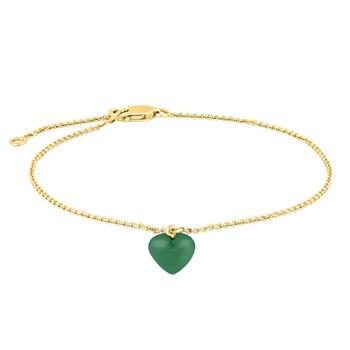 Forgyldt armbånd YOU52 green chalcedon, från Nordahl