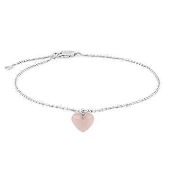 Rhd. sølv armbånd YOU52 pink chalcedon, från Nordahl