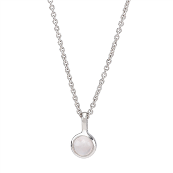 Rhd. sølvkæde SWEETS52 rosa quartz 5mm, från Nordahl