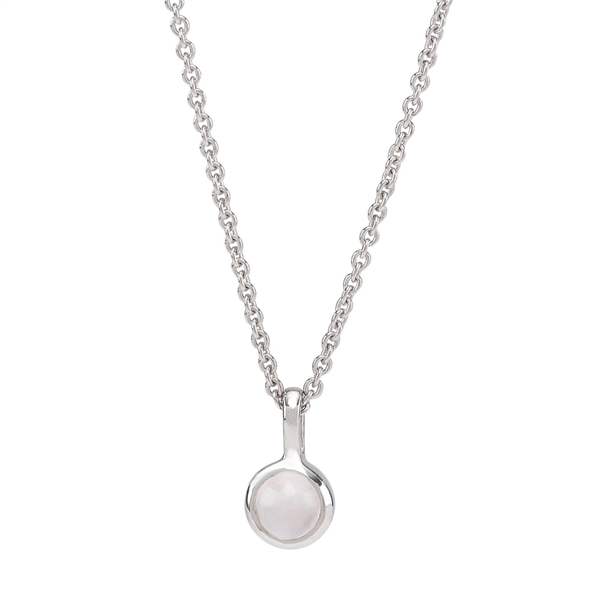 Rhd. sølvkæde SWEETS52 rosa quartz 5mm, från Nordahl