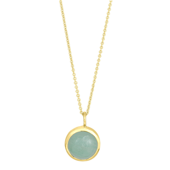 Forg sølv vedhæng SWEETS52 green aventurine 11mm , från Nordahl