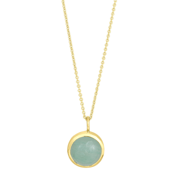 Forg sølv vedhæng SWEETS52 green aventurine 11mm , från Nordahl