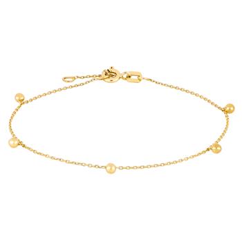 8 kt. guldarmbånd m/5 kugler, från Siersbøl